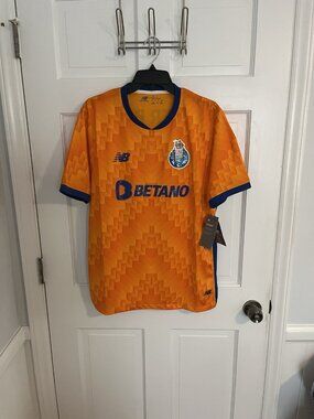 FC Porto New Balance Orange Away Short Sleeve Jersey 24/25 NWT! Men's L Large